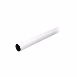 Lisse CAME à section tubulaire en aluminium peint blanc Ø 100 mm L = 6000 mm, avec profilé couvre-joint.