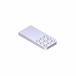 Etrier de queue - A180 AMICO ATI KRONO Part. dis. 4107/a/b/c (11), patte de fixation coté pilier pour vérin ATI CAME
