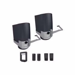 Composition du kit : 1 Motoréducteur 24V avec armoire de commande intégrée. 1 Motoréducteur 24V. 1 Clignotant de signalisatio ...