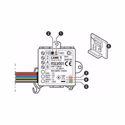 Modulo slave per la gestione da remoto di una o più automazioni CAME, mediante CAMEConnect RETH001, dotato di 2 ingressi digi ...