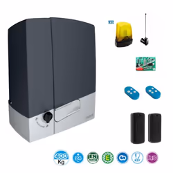 Description générale Le kit d'automatisation CAME BXV04AGS est conçu pour motoriser des portails coulissants jusqu'à 400 kg e ...