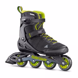 Rollerblade 079670001A1, Rollerblade, Faire du rollerblade en loisir, Adulte, Mâle, Noir, Citron vert, Monochromatique