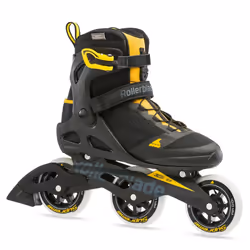 Rollerblade Macroblade 100 3WD, 24 - 31.5, Adultes, Mâle, Noir, Jaune, Monochromatique, Bottes montantes