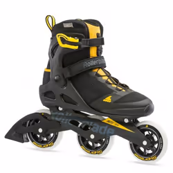 Rollerblade 07061300S25, Patins en ligne de course, Patins à roues en descente, Adulte, Unisexe, Noir, Jaune, Monochromatique