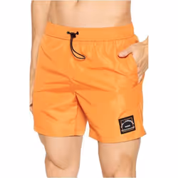 Short de bain uni logo patché - Karl Lagerfeld - Homme - Orange - Adulte