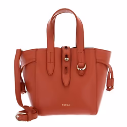 FURLA Sac à épaule bandoulière rouge en cuir pour femme - Net Mini Tote Bag Cannella 192654