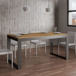 Table extensible - Tecno - Evolution 160 - Noyer - Blanc - 8 places