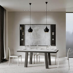Table extensible - BRIDGE - EVOLUTION - 90x180 cm à 284 cm - Frêne blanc - 10 places