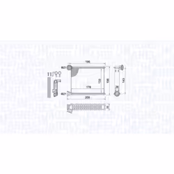 Échangeur de chaleur, chauffage habitacle MAGNETI MARELLI 350218459000