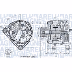 Alternateur MAGNETI MARELLI 063731406710