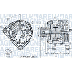 Alternateur MAGNETI MARELLI 063731406710