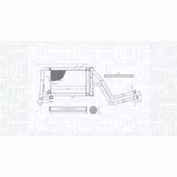 Échangeur de chaleur, chauffage habitacle MAGNETI MARELLI 350218488000 - Vue supplémentaire 4