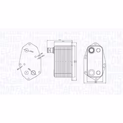 Radiateur d'huile, huile moteur MAGNETI MARELLI 350300000200
