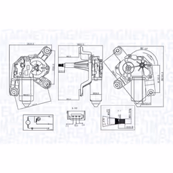 Moteur d'essuie-glace MAGNETI MARELLI 064070900010