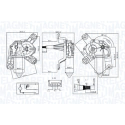 Moteur d'essuie-glace MAGNETI MARELLI 064070900010