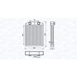 Échangeur de chaleur, chauffage habitacle MAGNETI MARELLI 350218516000