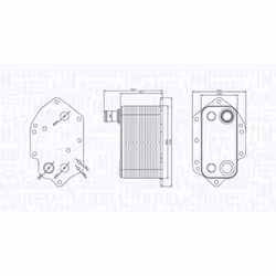 Radiateur d'huile, boîte automatique MAGNETI MARELLI 350300004000
