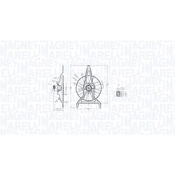 Ventilateur, refroidissement moteur MAGNETI MARELLI 069422867010