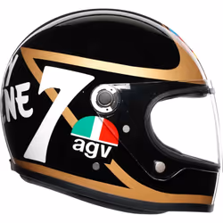 AGV Legends X3000 Barry Sheene Casque, noir-blanc-or, taille XS pour Hommes - Vue supplémentaire 5