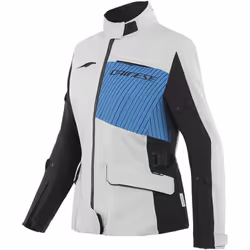 Dainese Tonale D-Dry XT Veste textile de moto de dames, noir-gris-bleu, taille 44 pour Femmes