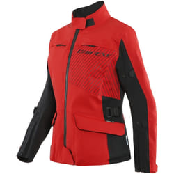 Dainese Tonale D-Dry XT Veste textile de moto de dames, noir-rouge, taille 40 pour Femmes