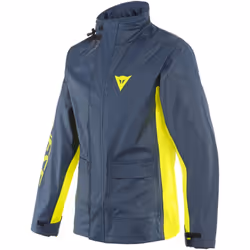 Dainese Storm 2 Veste de pluie de moto, bleu-jaune, taille XL pour Hommes