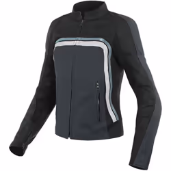 Dainese Lola 3 Veste en cuir de moto de dames, noir-gris-blanc, taille 48 pour Femmes