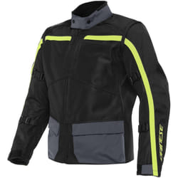 Dainese Outlaw Tex Veste textile moto, noir-gris-jaune, taille 44 pour Hommes