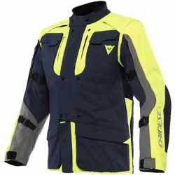 Dainese Alligator Tex Veste textile de moto, bleu-jaune, taille 48 pour Hommes
