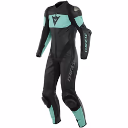 Dainese Imatra One Piece Perforé Ladies Costume en cuir de moto, noir-vert, taille 40 pour Femmes