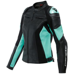 Dainese Racing 4 Veste en cuir de moto pour dames, noir-bleu, taille 44 pour Femmes