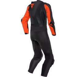 Dainese Laguna Seca 5 One Piece Costume en cuir de moto perforé, noir-rouge, taille 48 pour Hommes