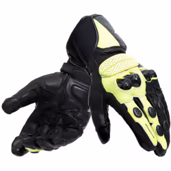 Dainese Impeto D-Dry Gants de moto imperméables, noir-jaune, taille L pour Hommes