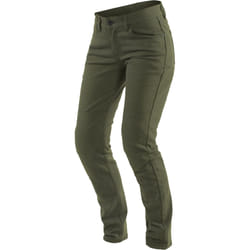 Dainese Classic Slim Pantalon textile de moto de dames, vert, taille 26 pour Femmes