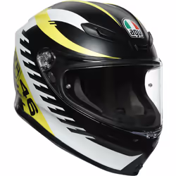 AGV K-6 Rapid 46 casque, noir-jaune, taille S pour Hommes