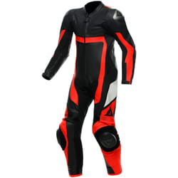 Dainese Gen-Z Costume en cuir pour enfants perforé One Piece, noir-rouge, taille S M 158 pour Des gamins