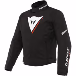 Dainese Veloce D-Dry Veste textile moto, noir-blanc-rouge, taille 54 pour Hommes