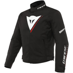 Dainese Veloce D-Dry Veste textile moto, noir-blanc-rouge, taille 54 pour Hommes