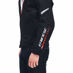 Dainese Veloce D-Dry Veste textile moto, noir-blanc-rouge, taille 50 pour Hommes