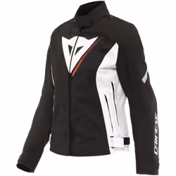 Dainese Veloce D-Dry Veste textile de moto dames, noir-blanc-rouge, taille 46 pour Femmes