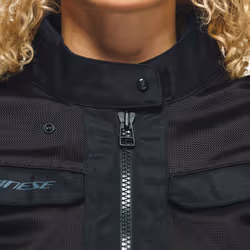 Dainese Desert Tex Veste textile de moto pour dames, noir-gris, taille 54 pour Femmes