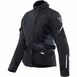 Dainese Tempest 3 D-Dry Veste textile de moto pour dames, noir-gris, taille 38 pour Femmes