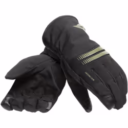 Dainese Plaza 3 D-Dry Gants de moto imperméables, noir-vert, taille XS pour Hommes