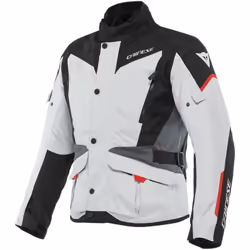 Dainese Tempest 3 D-Dry Veste textile de moto, noir-gris-rouge, taille 48 pour Hommes