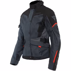 Dainese Tempest 3 D-Dry Veste textile de moto pour dames, noir-gris-rouge, taille 44 pour Femmes