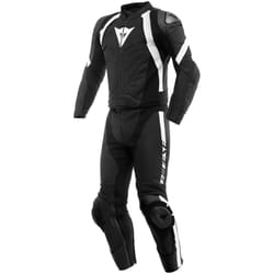 Dainese Avro 4 Combinaison moto 2 pièces en cuir, noir-blanc, taille 56 pour Hommes