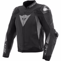 Dainese Super Speed 4 Veste en cuir de moto, noir-gris, taille 56 pour Hommes