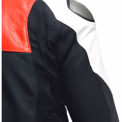 Dainese Sportiva Veste en cuir de moto, noir-blanc-rouge, taille 56 pour Hommes