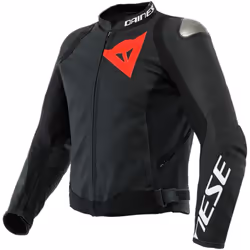 Dainese Sportiva Veste en cuir de moto, noir, taille 46 pour Hommes