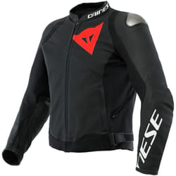Dainese Sportiva Veste en cuir de moto perforée, noir, taille 46 pour Hommes